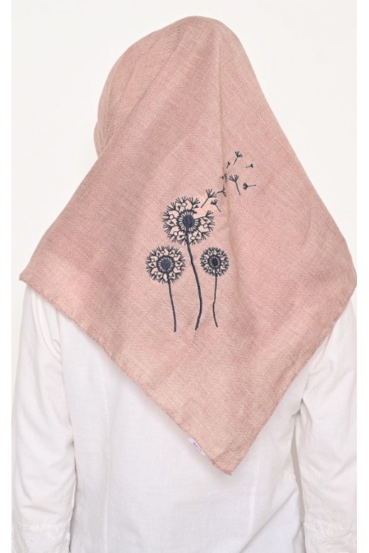 Hijab Segi 4 Voal Zaffron Dandelion Rosybrown (Hijab Only) 